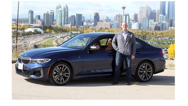 Guest test driver Dan Stoffman with the 2020 BMW M340i .