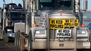 Hundreds of truckers joined the Truck Convoy in Nisku on Dec. 19, 2018 to support the oil and gas industry in Alberta.