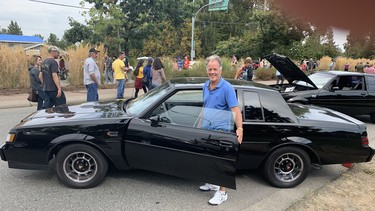 Keith Smele with his 1987 Buick Regal Grand National at the Langley Good Times Cruise-In car show.