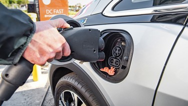 Plugging in the 2017 Chevrolet Bolt EV.
Chevrolet