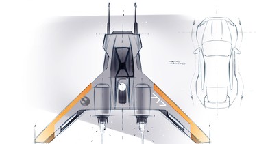 Sketches of the Porsche-designed Star Wars ship - 2