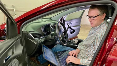 Jim Mason, a forensic engineer with ARCCA, helped us access and download the contents of our car's infotainment computer.