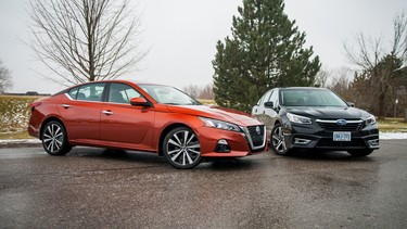 car comparison, 2020 Nissan Altima, 2020 Subaru Legacy