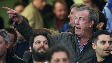 TV presenter Jeremy Clarkson attends the UEFA Champions League Round of 16, second leg match between Chelsea and Paris Saint-Germain at Stamford Bridge on March 11, 2015 in London, England.
