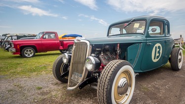 Jack Fleury’s 1933 Ford coupe was once a dirt track race car but has been restored into a traditional hot rod with a flathead V-8. Jack and his car are from Malone, New York and appeared at Expo Rock ’N Rods in Ormstown.