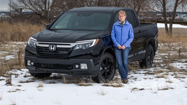 Sheila French with the 2020 Honda Ridgeline Black Edition.