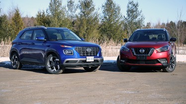 car comparison, 2020 Hyundai Venue, 2020 Nissan Kicks
