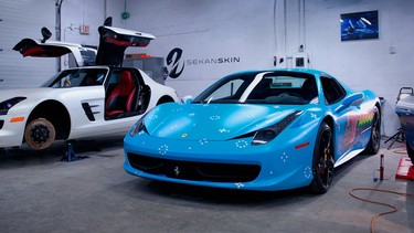 Deadmau5's "Purrari" Ferrari 458 Italia, wrapped by Sekanskin