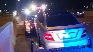 A Mercedes-Benz C63 AMG pulled over near Toronto for speeding at 308 km/h mid-May 2020