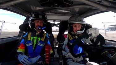 Watch Ken Block teach his 13-year-old daughter to drift in one of his rally cars