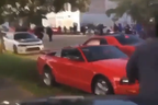 Ford Mustang wrecked at car meet — but not the way you think