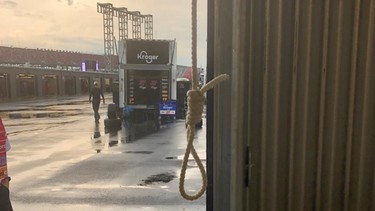 A noose pull rope found in the Team Petty garage of driver Bubba Wallace at Talladega
