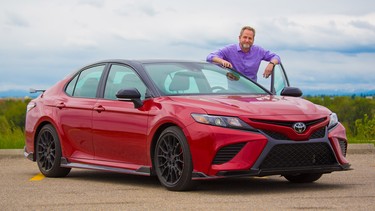 Brian Smith  with the 2020 Toyota Camry TRD.