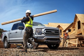 The 2021 Ford F-150 XLT in Velocity Blue