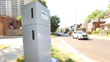 The Automated Speed Enforcement cameras - or ASE - are up and running around the city of Toronto. This machine in East York located on Barrington Ave. northeast of Danforth Ave. and Main St. Fines is one of 50 in the city.