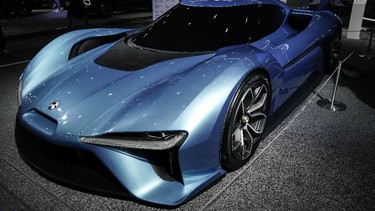 A EP9 is seen at the NIO stand during during the 18th Central China International Auto Show on August 13, 2020 in Wuhan, Hubei, China.