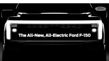 2023 Ford F-150 electric truck EV teaser pickup