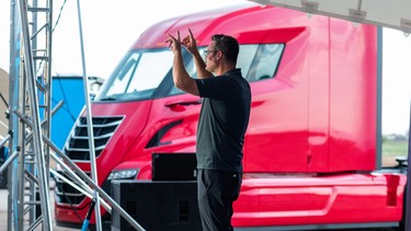 Nikola founder Trevor Milton at a July 2020 groundbreaking event for its plant in Arizona