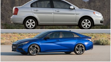 Hyundai Elantra then now glow-up