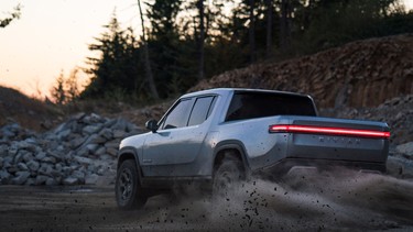The all-wheel-drive Rivian R1T is expected to be the first EV pickup for sale in Canada, with deliveries coming in 2021.