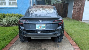 Tesla Bumper water damage