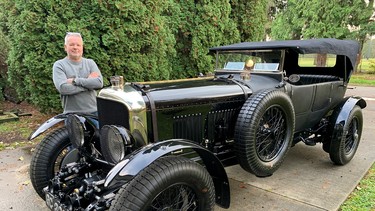 Oliver Young with his restored 1930 Bentley Speed Six.