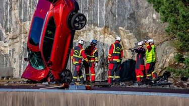 Volvo Cars drops new cars from 30 metres to help rescue services save lives