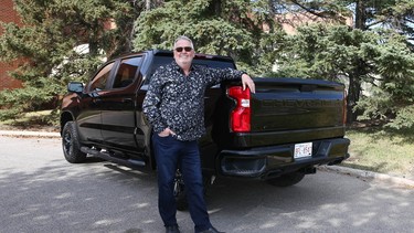 Brian Morrison with he 2020 Chevrolet Silverado Trail Boss he drove around Calgary for a week.