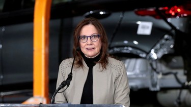 General Motors Chief Executive Officer Mary Barra announces a major investment focused on the development of GM future technologies at the GM Orion Assembly Plant.