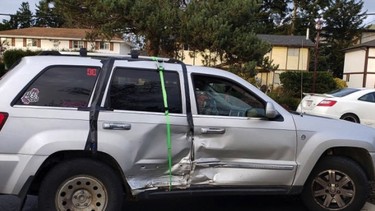 Jeep taped door taken off road