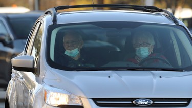 Wearing masks in car