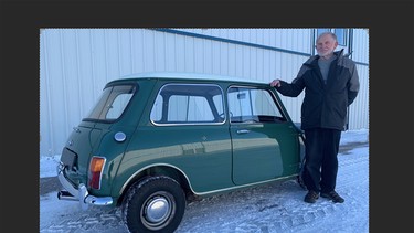 Willi Raunest of Calgary bought this 1969 Austin Mini Mark II Cooper S brand new. He drove it until 1973, and then parked it. Fred Phillips recently bought the Cooper S, and detailed the car to preserve its originality.