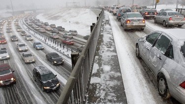 This Toronto Sun file photo shows cars overlooking the Gardiner Expressway.
