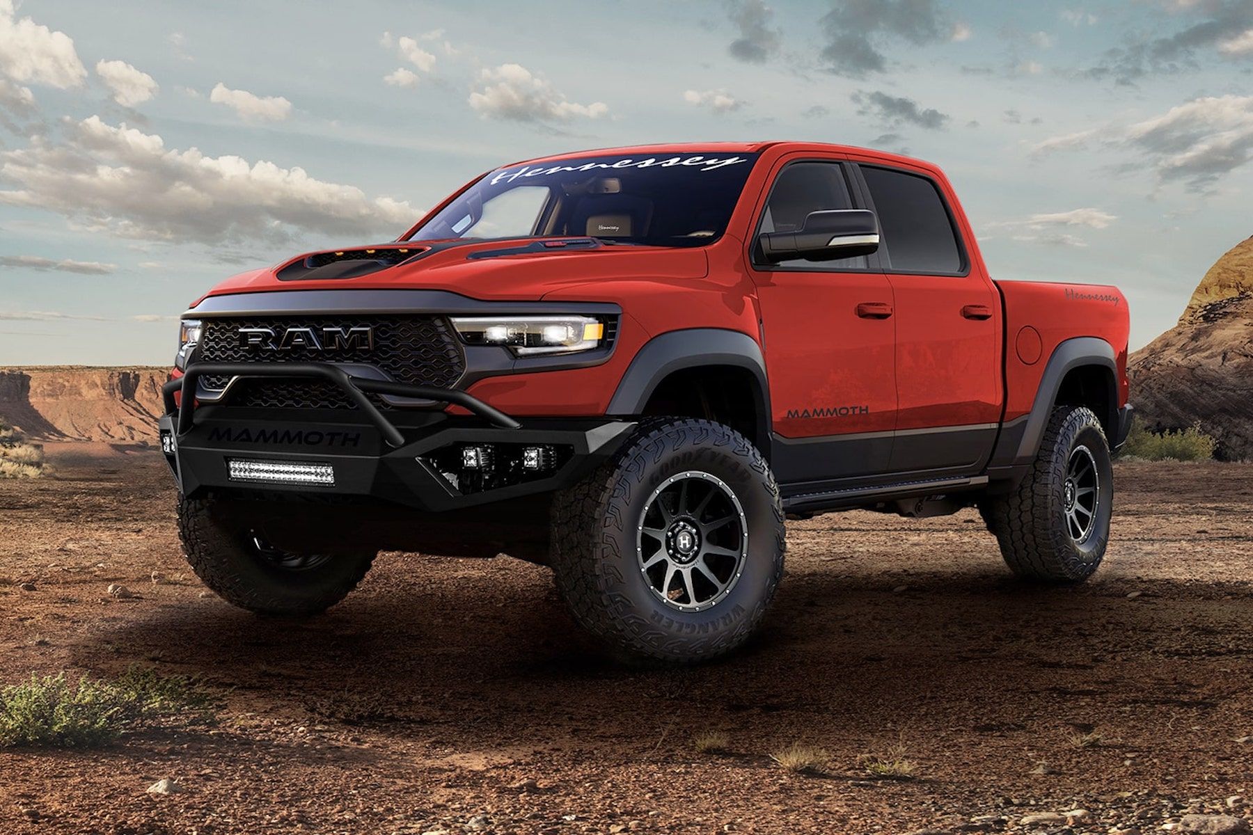 From Brawn to Tusk Hennessey Mammoth is a 1000hp Ram TRX Driving