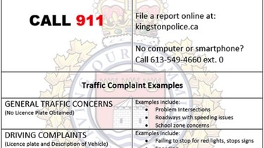 Kingston police traffic complaint letter