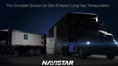 Navistar GM General Motors hydrogen fuel cell truck commercial rig copy