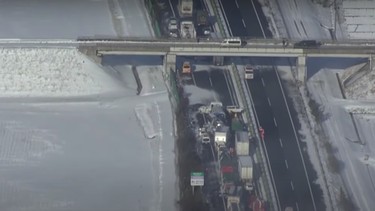 Snow storm causes nasty 134-car pile-up in Japan