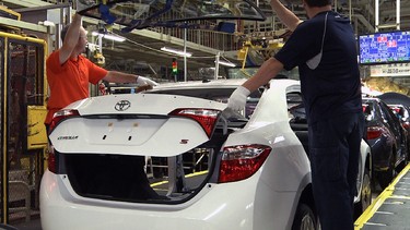 Corolla assembly at Toyota's plant in Cambridge, Ontario