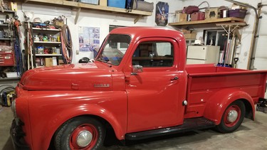 Finished in Walter Short's garage with Tremclad paint covered in clearcoat, the 1951 Dodge B-2-B/1991 Dodge Dakota looks very presentable.