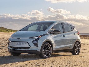 The all-new Bolt EV exterior includes, include signature high-eye daytime running headlights.