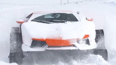 Lamborghini Aventador snowmobile