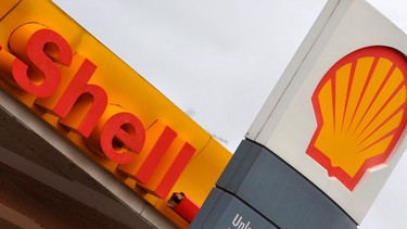 The Royal Dutch Shell logo is seen at a Shell petrol station in London, January 31, 2008.