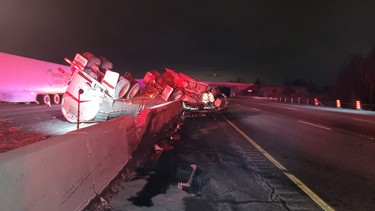 tanker truck wine crash Guelph OPP Highway Safety Division Twitter
