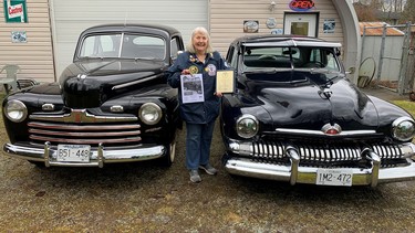 Vancouver Early Ford V8 chapter secretary Neva Ledlin with the award-winning newsletter that helps keep members and informed and connected during the pandemic.