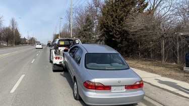 Halton Police charged this driver twice in 20 minutes for driving without insurance