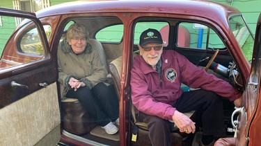 Rene and Judy Doyharcabal love to go for drives in their modified 1941 Dodge Kingsway sedan.