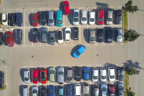Luftaufnahme des Parkplatzes