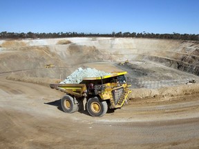 A dump truck in a nickel mine in Australia