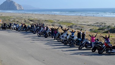 A group of California women participating in IFRD (International Female Ride Day)