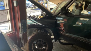 Thieves crash stolen truck stuck into BC convenience store